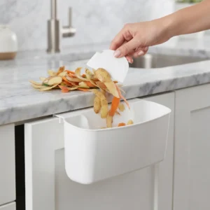 Practical Cleaning and Waste Container (White)